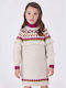 Mayoral Kids Dress Long Sleeve Beige