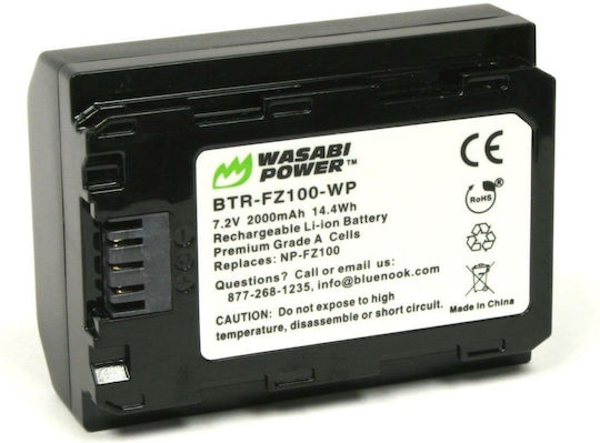 Wasabi Μπαταρία Φωτογραφικής Μηχανής NP-FZ100 Ιόντων-Λιθίου (Li-ion) 2000mAh Συμβατή με Sony