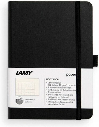 Lamy Σημειωματάριο A6 96 Φύλλων Ριγέ με Σκληρό Εξώφυλλο και Λάστιχο Μαύρο