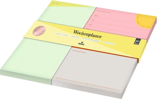 Moses Set 3 Bloc Notes 50 Foi cu Pagini Albe și Elastic Multicolor
