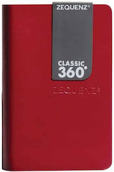 Zequenz Classic Notebook 200 Sheets A7 Ruled Red