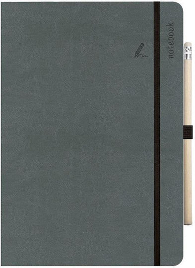 adBook Σημειωματάριο B6 128 Φύλλων Ριγέ με Λάστιχο και Στυλοθήκη (Διάφορα Χρώματα)
