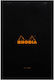 Rhodia Block No19 Σημειωματάριο Α4 80 Φύλλων με Λευκές Σελίδες Μαύρο