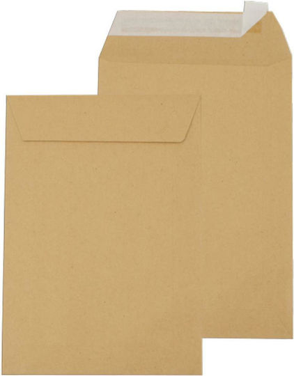 Uni Pap Set of Envelopes Bag Type with Adhesive 10pcs in Brown Color