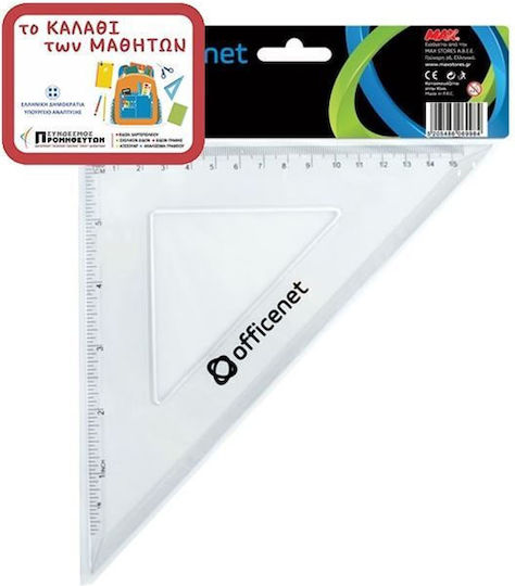 Officenet Geometric Triangle Plastic Transparent 15cm