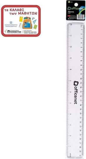 Officenet Lineal Kunststoff Transparent 30cm