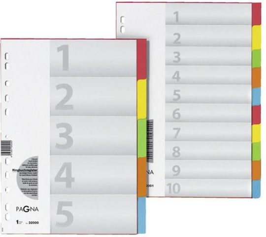Durable Paper Dividers for Documents A4 with Holes 6pcs