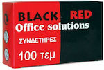 Black Red Set of 100pcs Paper Clips 28mm