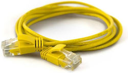 Wantec 7283 U/UTP Cat.6a Καλώδιο Ethernet 0.25m Κίτρινο