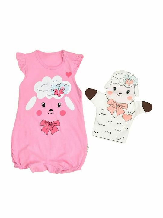 Potre Set Babystrampler Ärmellos mit Zubehör Mehrfarbig 2Stück