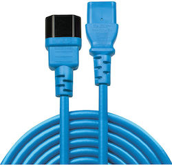 Lindy IEC C14 - IEC C13 Cable 1m Μπλε 30471