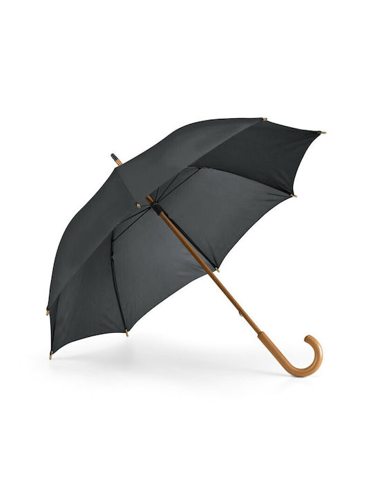 HIDEA Regenschirm mit Gehstock Schwarz