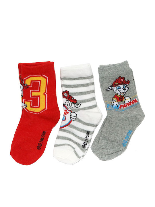 Nickelodeon Kids' Ankle Socks Red 3 Pairs