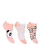 Kal-tsa Kids' Ankle Socks Pink 3 Pairs