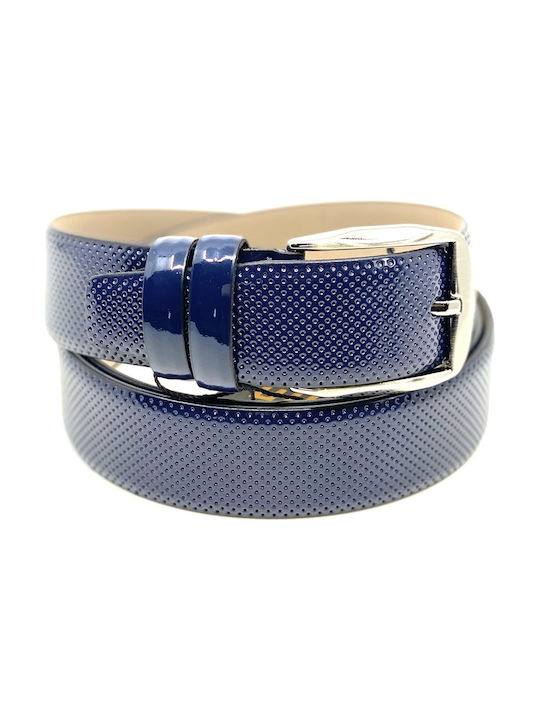 Legend Accessories Men's Artificial Leather Belt Blue