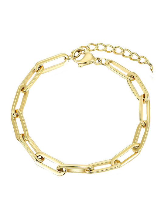 Theodora's Jewellery Επιχρυσωμένη Αλυσίδα Ποδιού από Ατσάλι