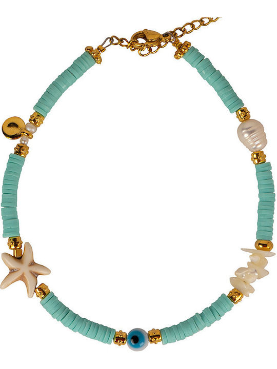 Theodora's Jewellery Fußarmband Grün