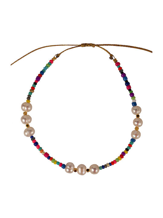 Theodora's Jewellery Βραχιόλι Ποδιού από Κορδόνι