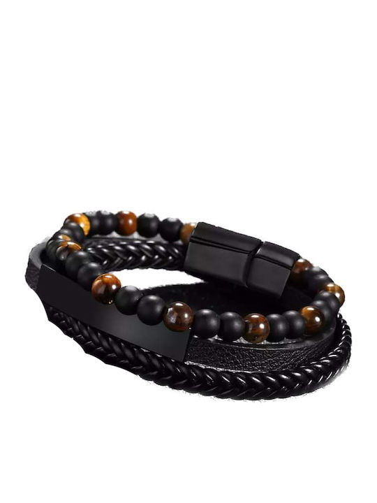 Legend Accessories Βραχιόλι από Δέρμα 21cm
