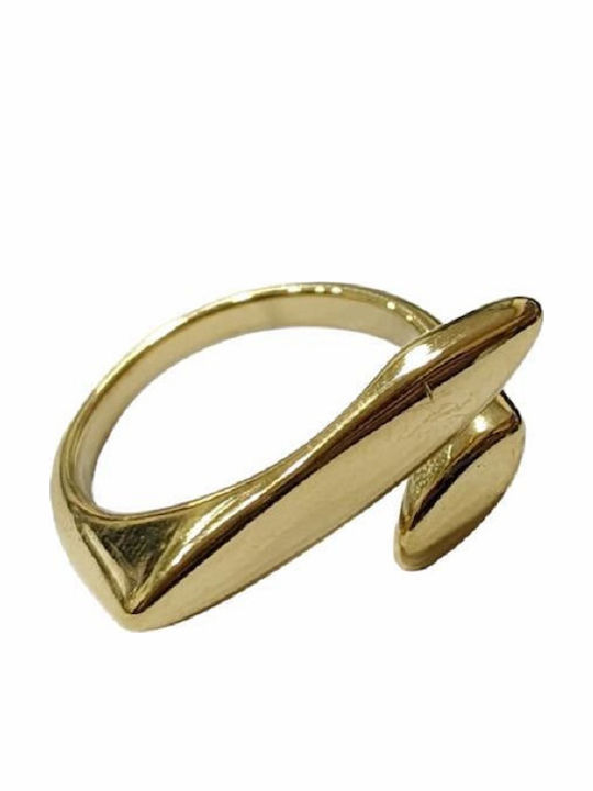 Kostibas Fashion Damen Ring aus Stahl Vergoldet