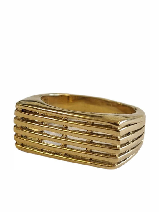 Kostibas Fashion Damen Ring aus Stahl Vergoldet