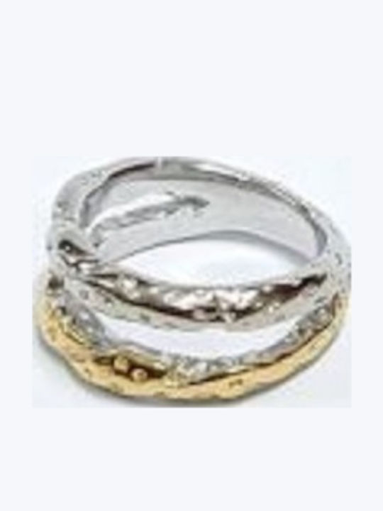 Kostibas Fashion Damen Ring aus Stahl Vergoldet