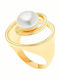 Paraxenies Ring with Pearls made of Silver Gold Plated