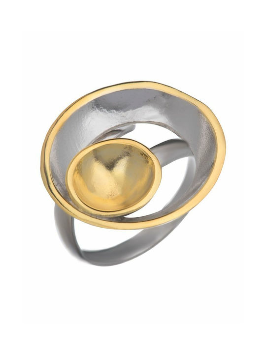 Paraxenies Women's Ring from Silver Gold Plated