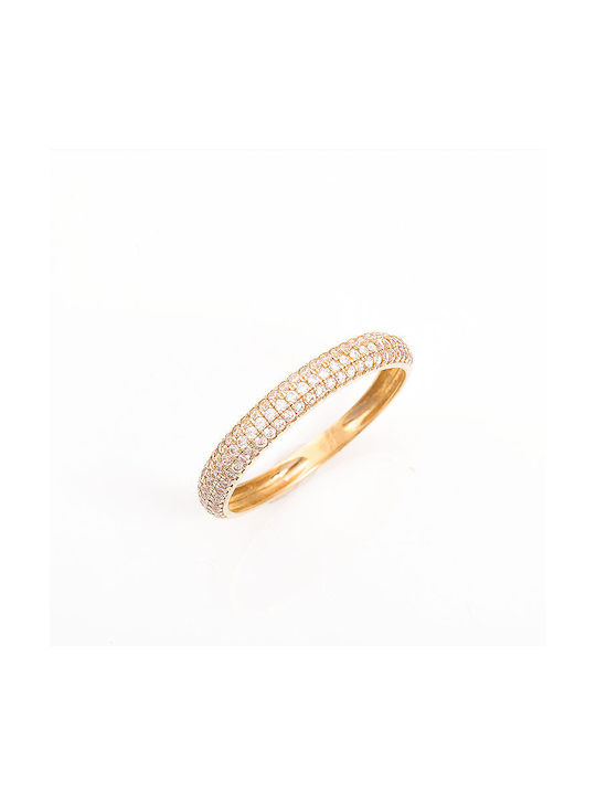 Kosmima Shop Women's Gold Eternity Ring 14K