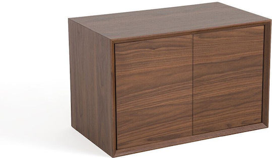 Κρεμαστή Ντουλάπα Σαλονιού από MDF Καρυδιάς 60x35x39cm