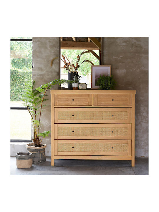 Comoda pentru Dormitor din Lemn Masiv cu 5 sertare 47x47x91buc