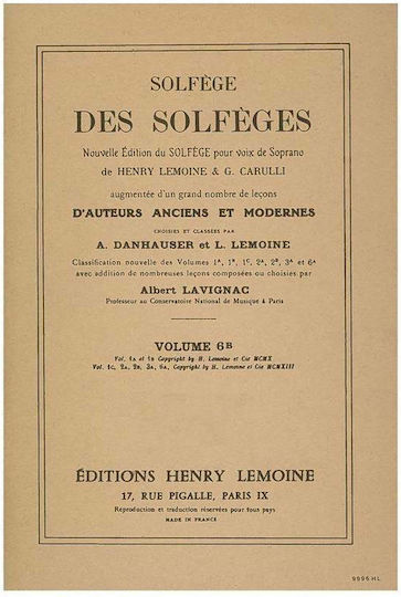 Henry Lemoine Lemoine Solfege Theoriebuch für Stimme Henry Lemoine Lemoine Solfege Theoriebuch für Stimme