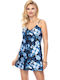 Irall Sommer Damen Nachthemd Blau