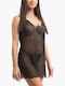 A.A UNDERWEAR Καλοκαιρινό Babydoll Μαύρο