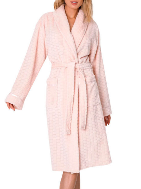 Aruelle Winter Women's Fleece Robe Pink