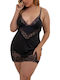 La Lolita Amsterdam Summer Women's Nightgown Black Amaris