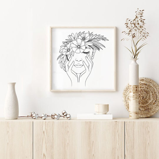 Walls Poster Πρόσωπο Κάδρο Ξύλινο 60x60cm