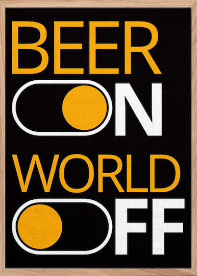 Walls Beer On World Off Canvas Painting 40x50cm