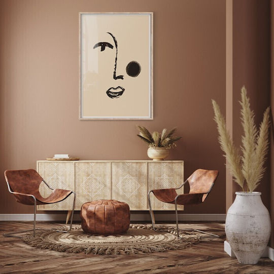 Walls Face From Charcoal Frame Wooden 30x40cm