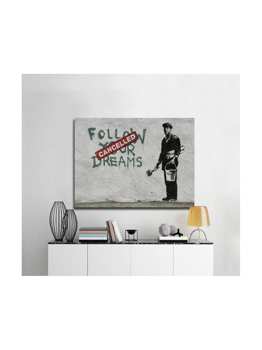 I-gallery Follow Your Dreams Πίνακας Αντίγραφο του Banksy σε Καμβά 50x35cm