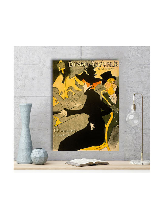 I-gallery Divan Japonais Henri Πίνακας Αντίγραφο του Toulouse Lautrec σε Καμβά 100x150cm