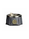 Marine Business Leather Windproof Ashtray Gray