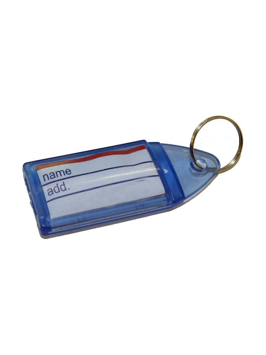 Keychain Label Plastic Blue