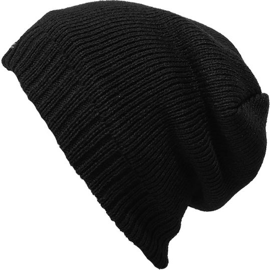 Beanie Unisex Beanie with Rib Knit in Black color