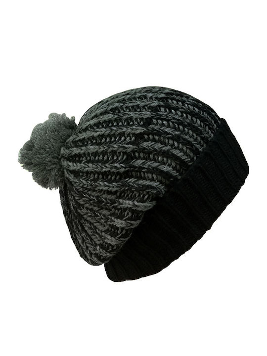 Pom Pom Beanie Unisex Σκούφος Πλεκτός