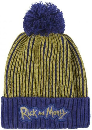 Rick Morty Pom Pom Beanie Unisex Căciulă Cu Tricotat Coastă În Culoare Galbenă