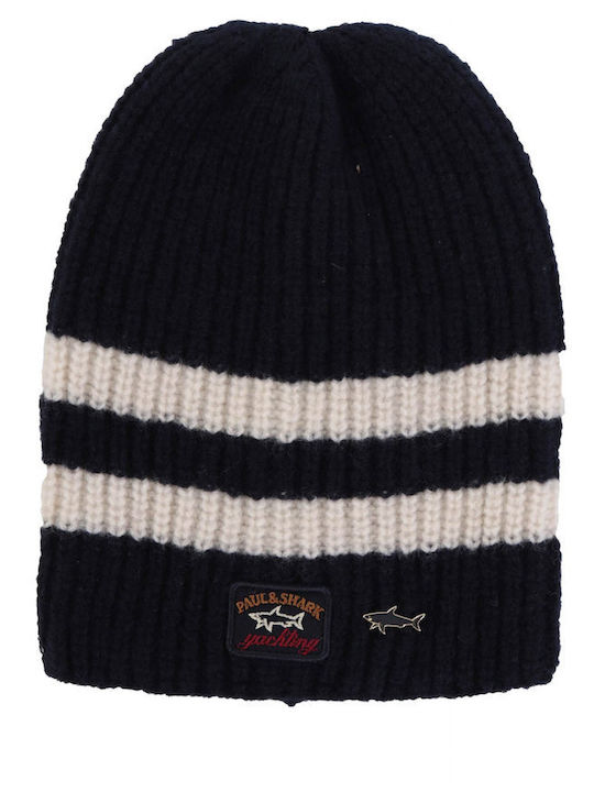 Paul & Shark Beanie Ανδρικός Σκούφος με Rib Πλέξη σε Navy Μπλε χρώμα