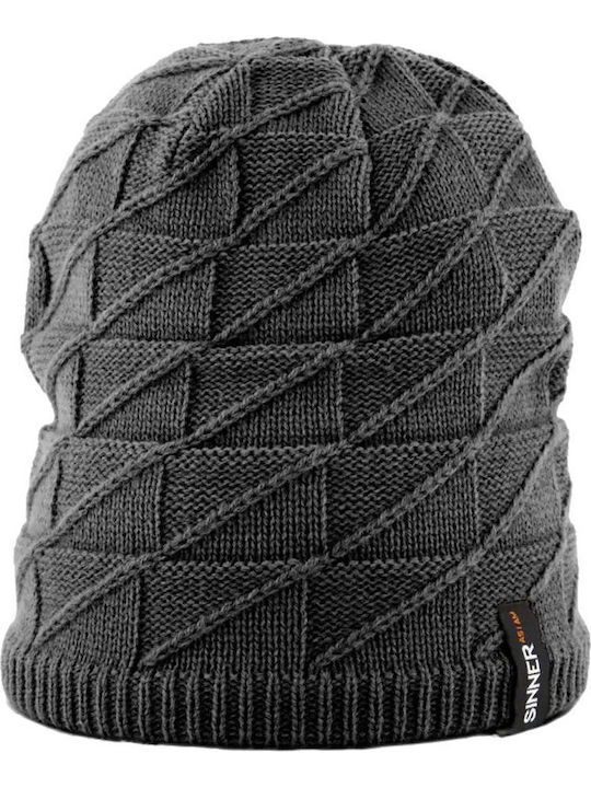Loch Beanie Unisex Σκούφος Πλεκτός σε Γκρι χρώμα