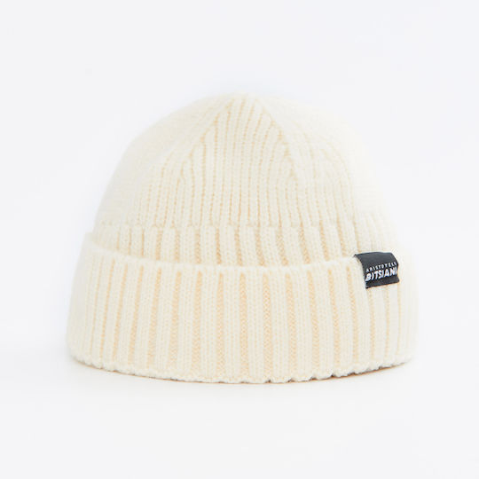Ribbed Beanie Cap Beige