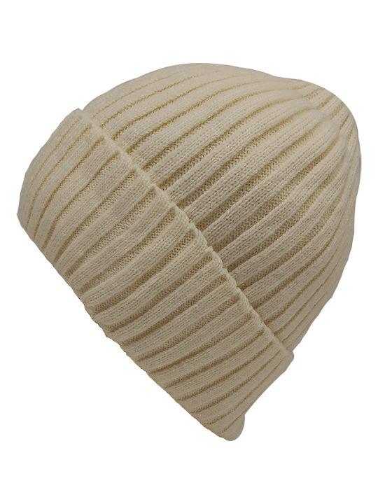 Gift-Me Knitted Beanie Cap Beige